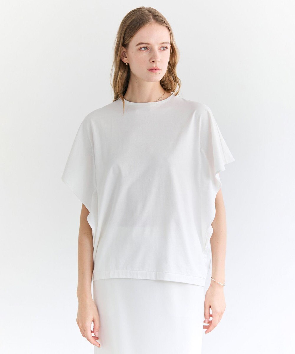 BEIGE， DIOP / スビンコットン ドレープTシャツ 