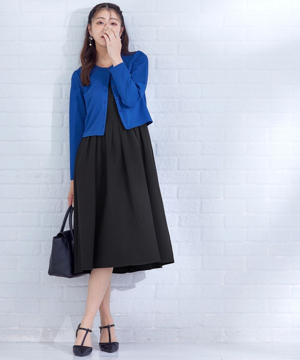 Tiaclasse 【洗える】タックフレアワンピース 