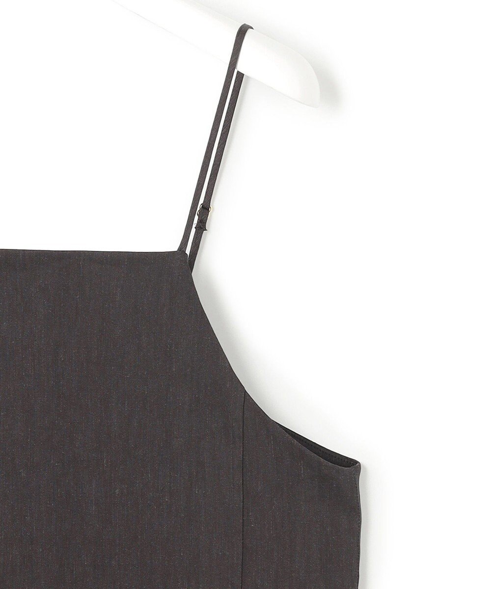 23区 【洗える】リネンレーヨンストレッチ  Iライン キャミソール ワンピース 