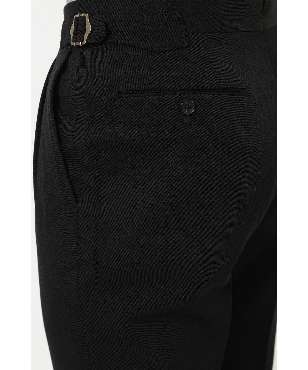 DAKS ツータックサイドベルトウールパンツ 