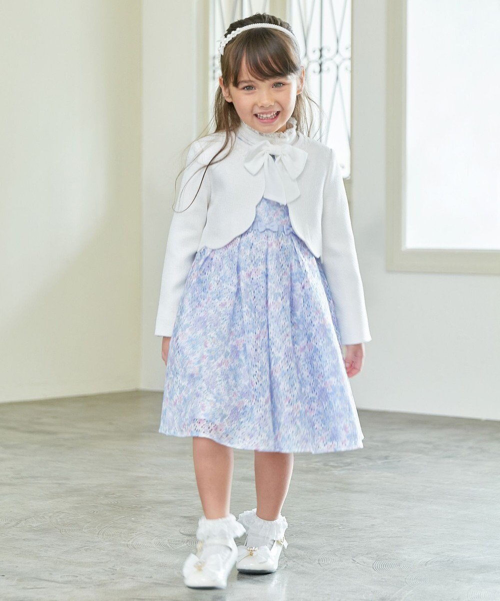 ANY KIDS フラワープリントレースワンピース 