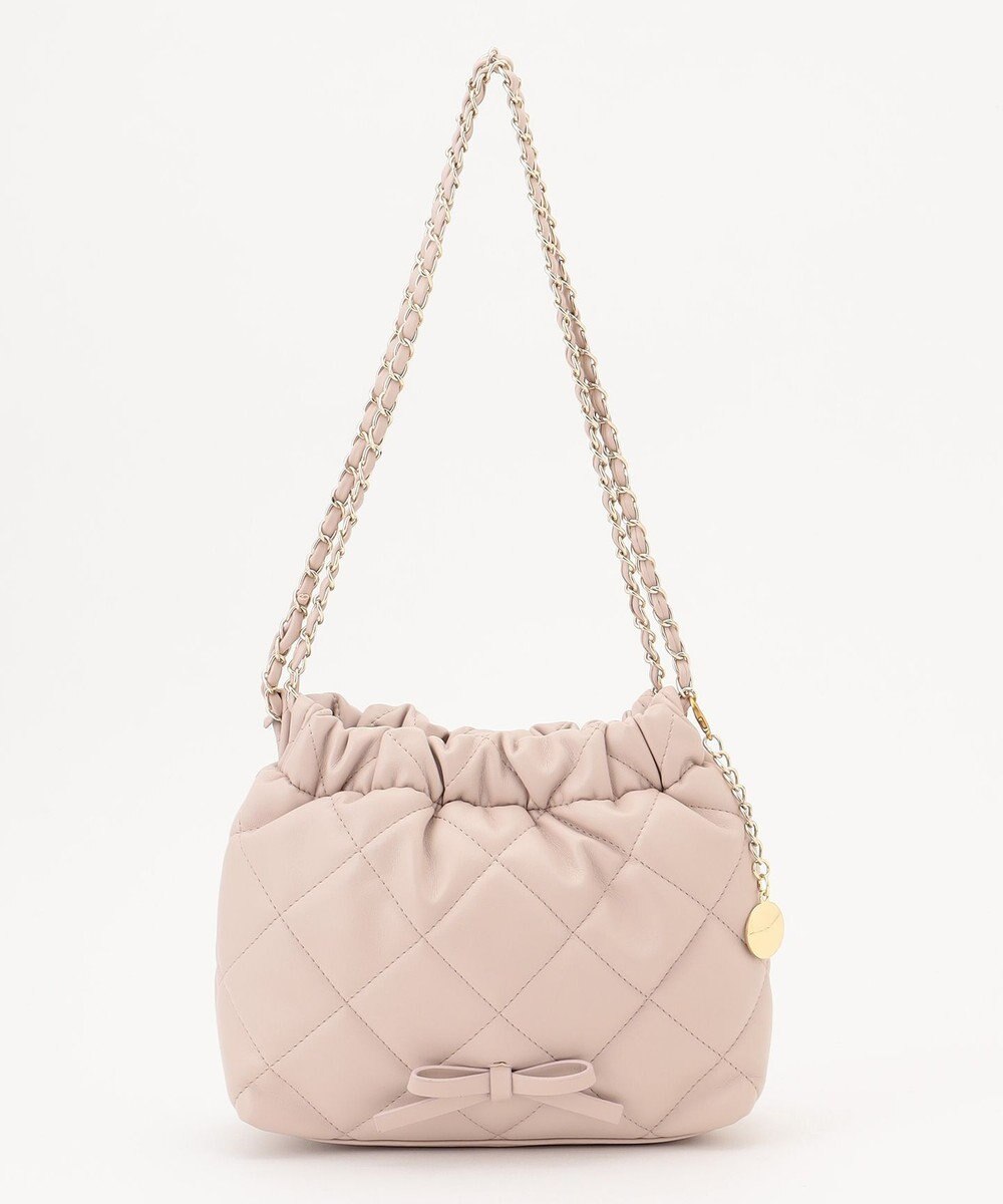 Feroux キルティング＆エコファー チェーンバッグ 