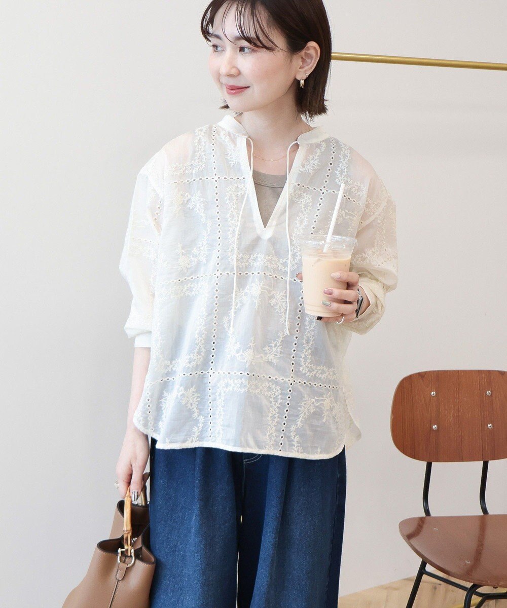 AMERICAN HOLIC スキッパーレースブラウス 