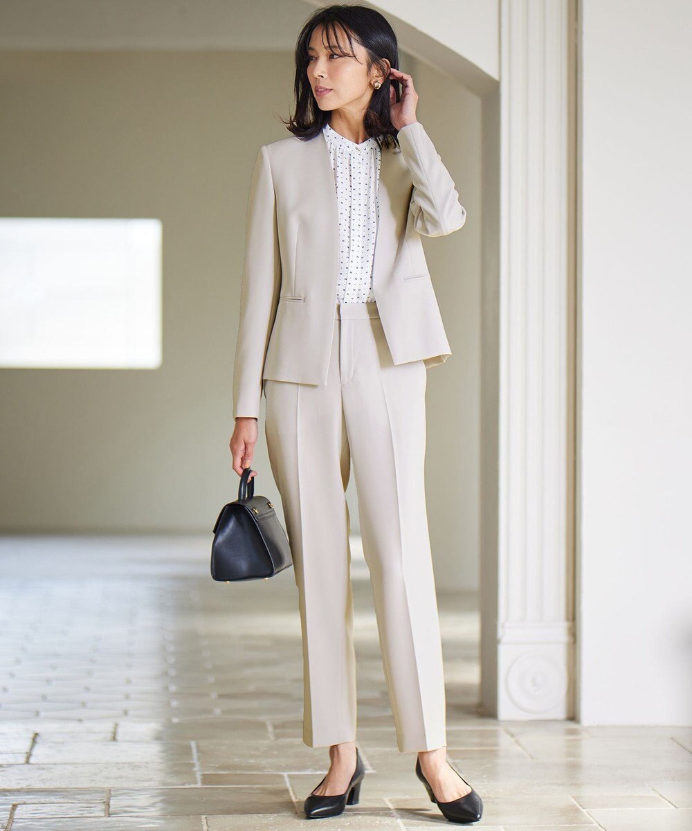 23区 S スクエアドット プリント ブラウス 