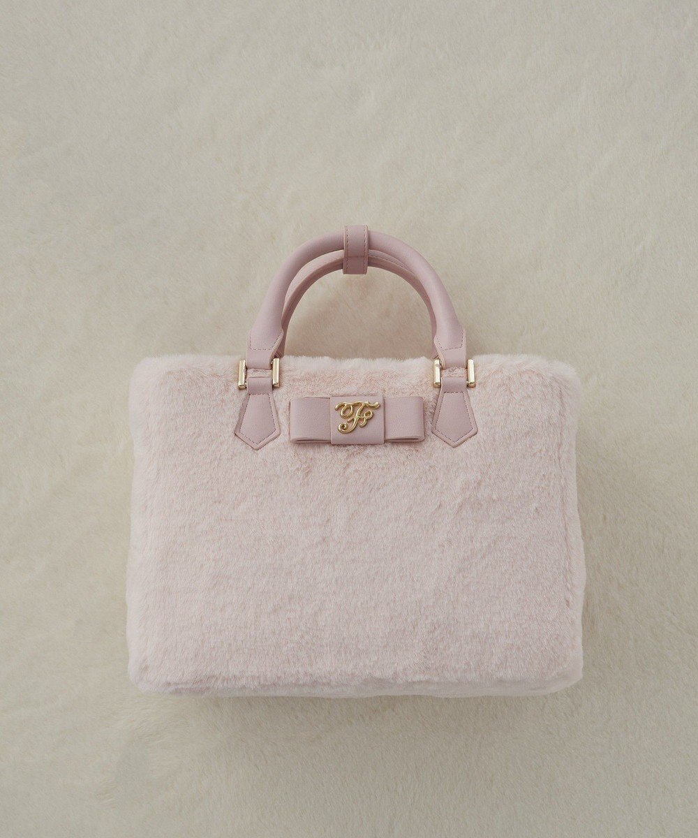 Maison de FLEUR 【限定カラーあり】フェイクファー中仕切りバッグ 