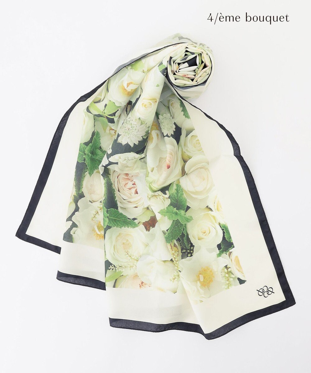 自由区 【カトリエムブーケ】La boroderie de Laurent ブーケモチーフマルチスカーフ 