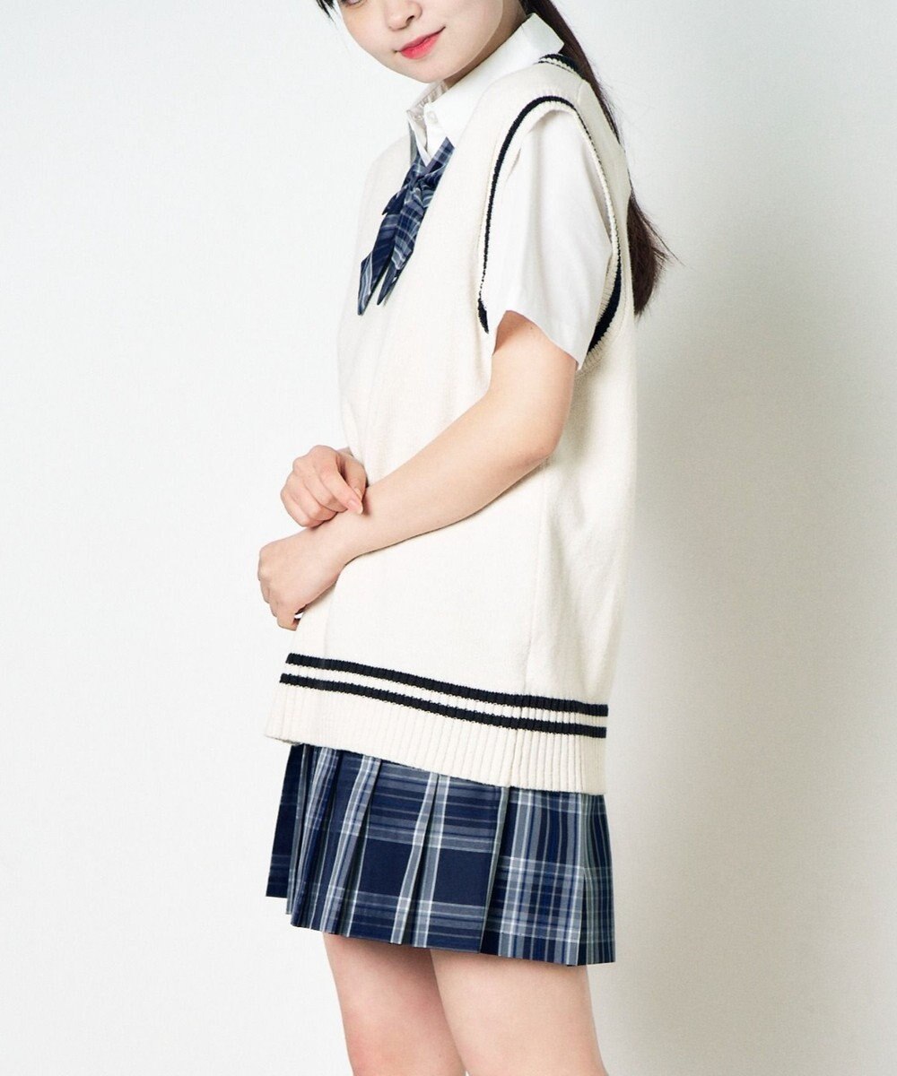 WEGO 【SCHOOLITEM】ラインスクールニットベスト 