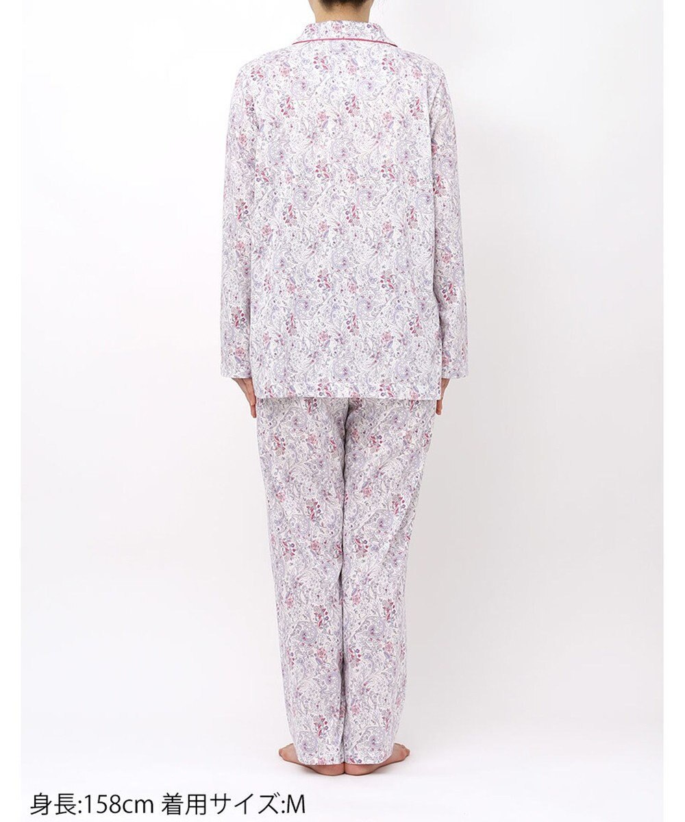 WACOAL パジャマ 長袖 長ズボン 綿100%(本体) 天竺素材 ミントン レディース NDX560 /ワコール 