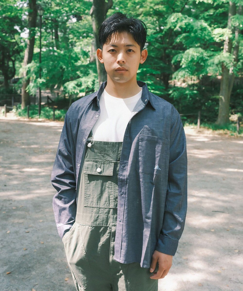 SHARE PARK MENS 【UVカット・撥水・ストレッチ】イージーデニムレギュラーカラーシャツ 