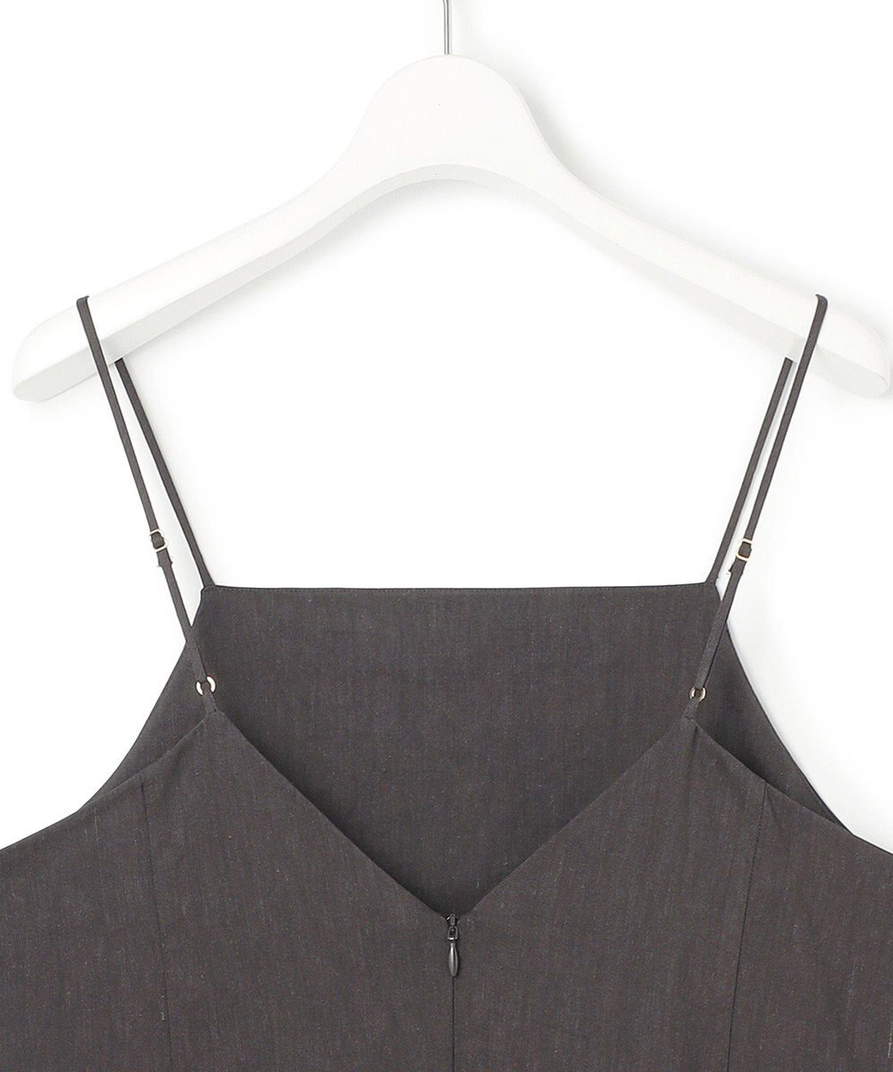 23区 【洗える】リネンレーヨンストレッチ  Iライン キャミソール ワンピース 