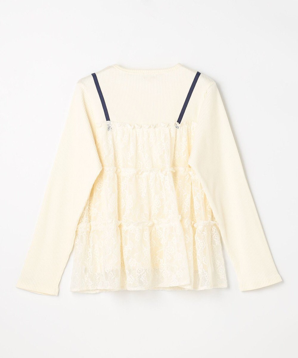 組曲 KIDS 【150-160㎝】スノウレースレイヤード トップス 