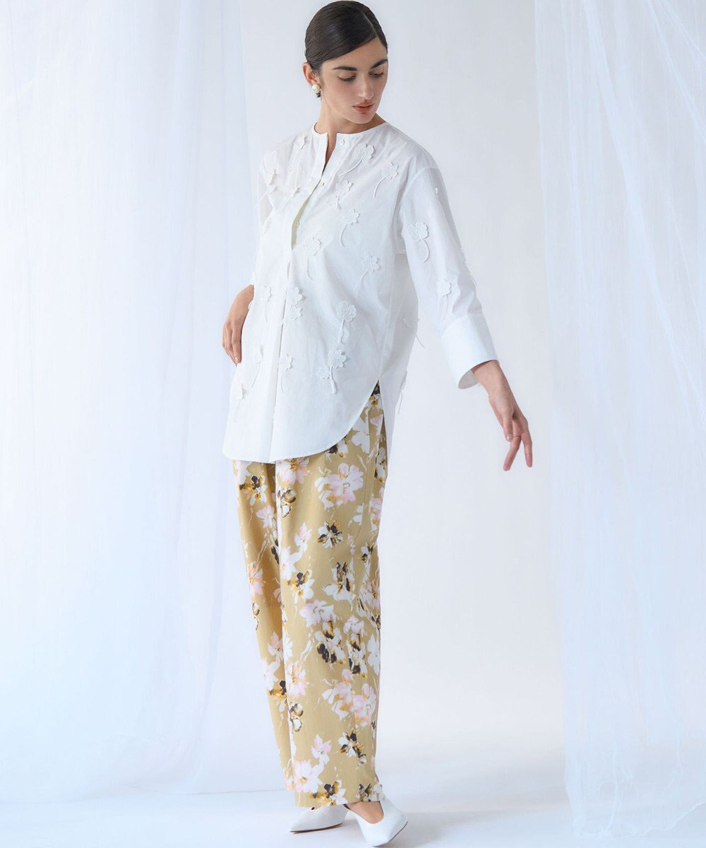 23区 【GOLD LABEL】エンブロイダリータイプライター ブラウス 