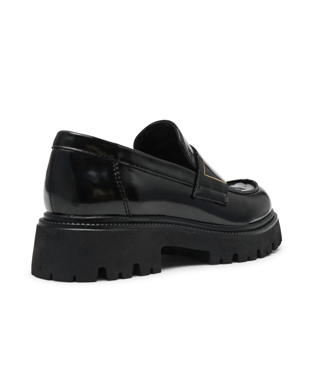 STEVE MADDEN FILE-AWAY ロゴベルト厚底ローファー 