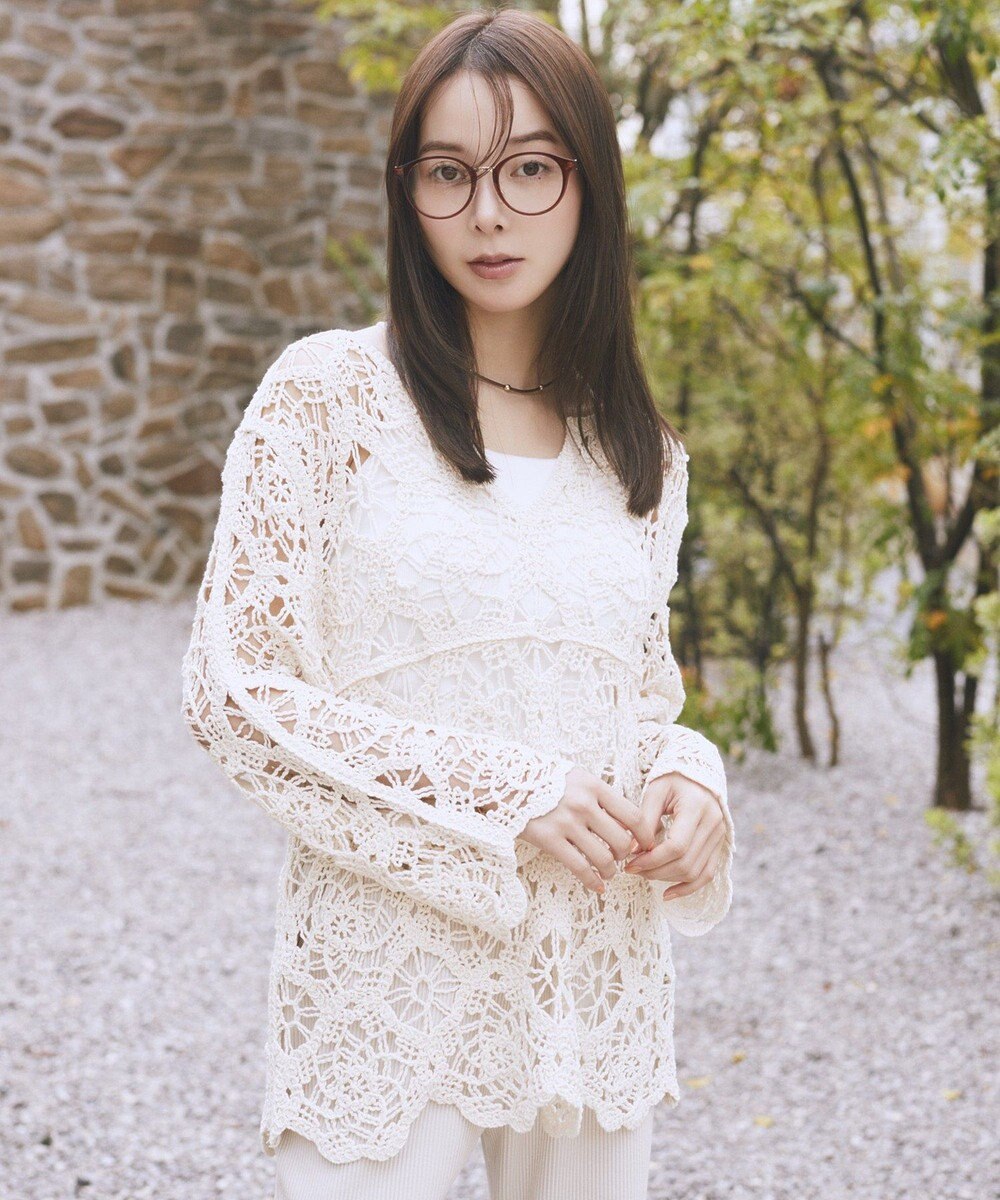 earth music&ecology クロシェ風プルオーバー 