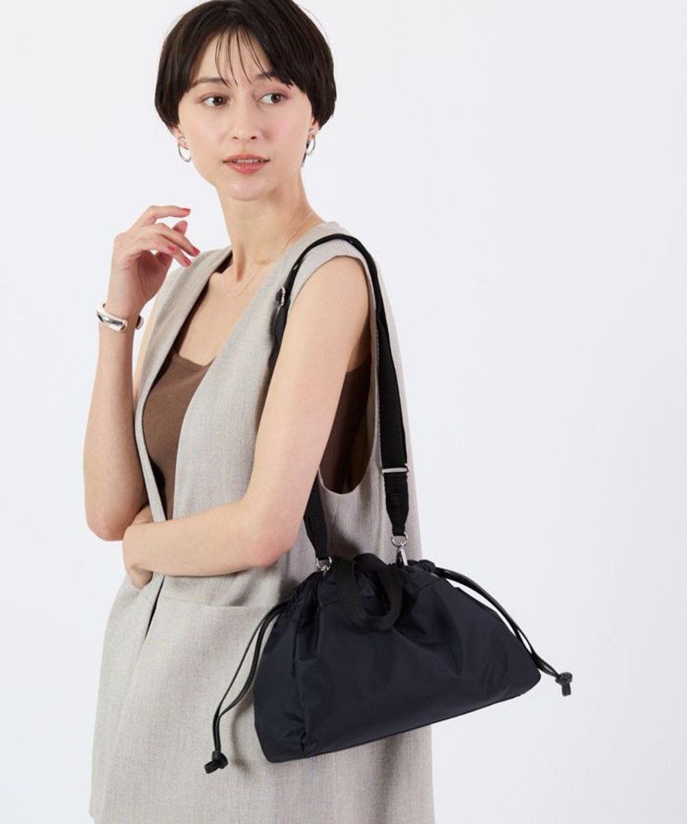 LeSportsac E/W CITY DRAWSTRING BAG??? /アップタウンディープシーブルー/ブラック 