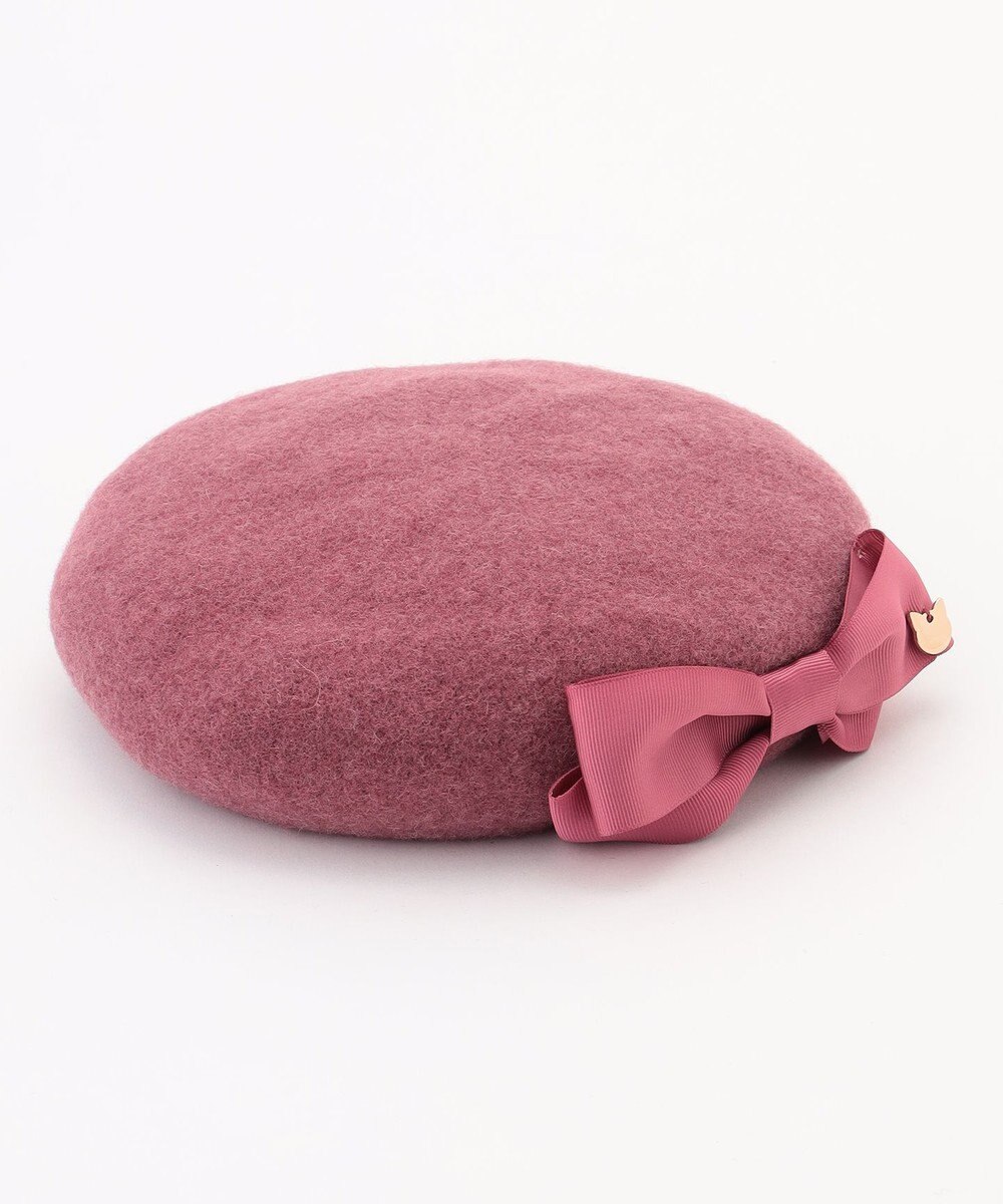 ANY KIDS ネコチャーム付きリボンベレー帽 