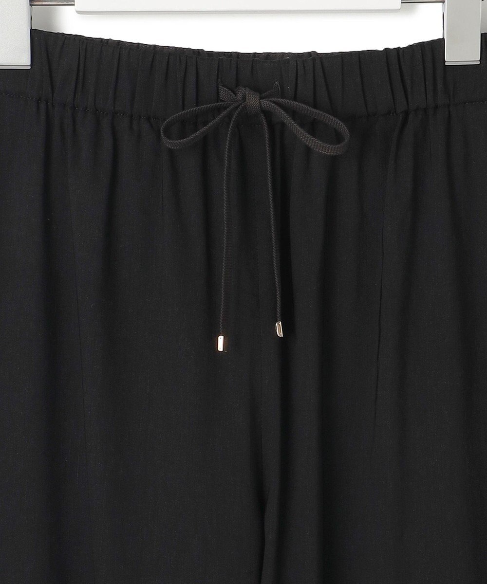 23区 【洗える】リネンレーヨンストレッチ ドロスト ワイド パンツ 