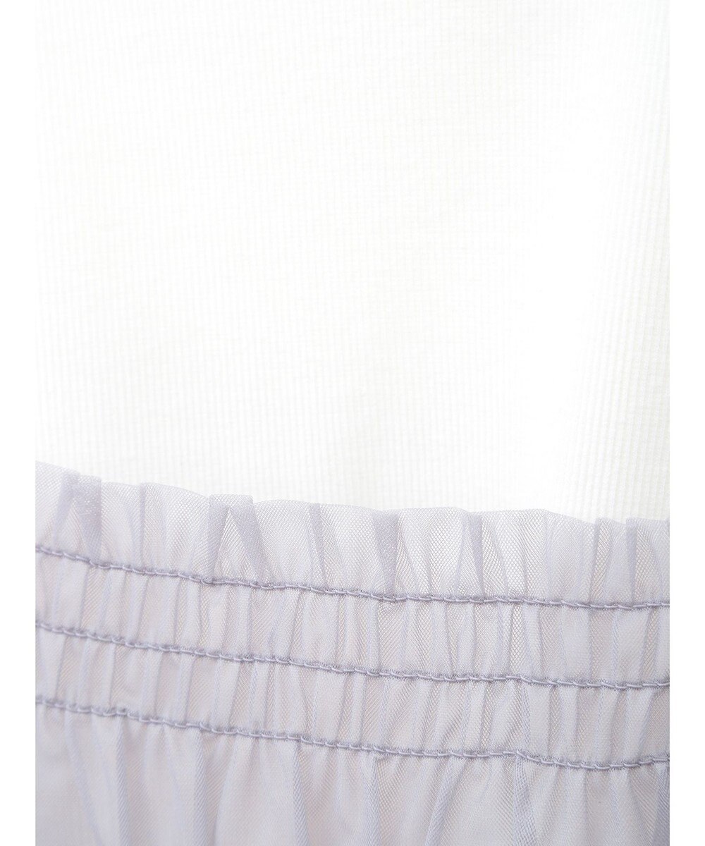 earth music&ecology ＳＥＴ２点チュールビスチェ＋リブプルオーバー 