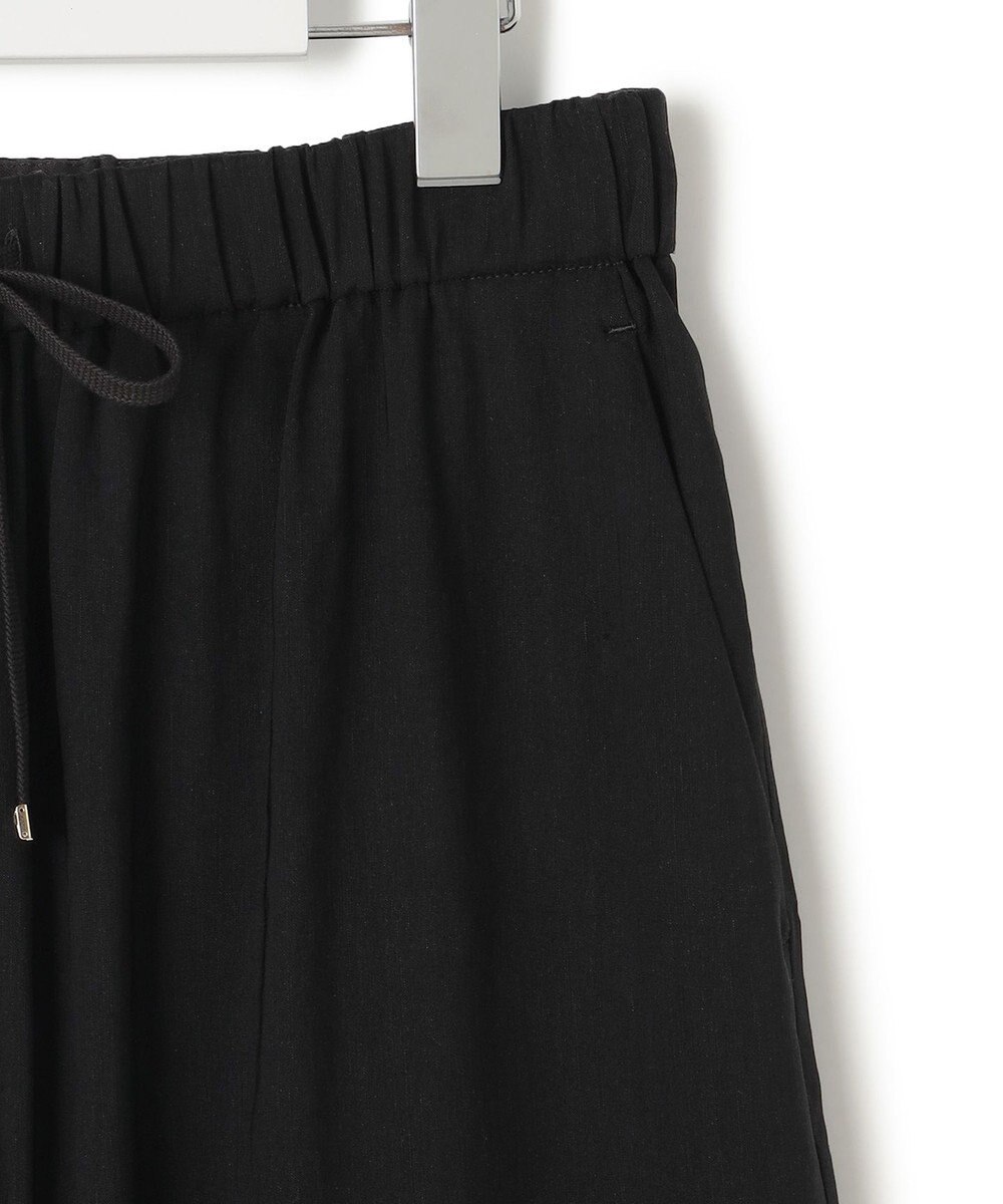 23区 【洗える】リネンレーヨンストレッチ ドロスト ワイド パンツ 