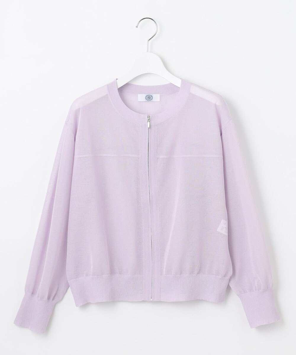 J.PRESS LADIES 【洗える】SHEER LIGHT ニット ブルゾン 