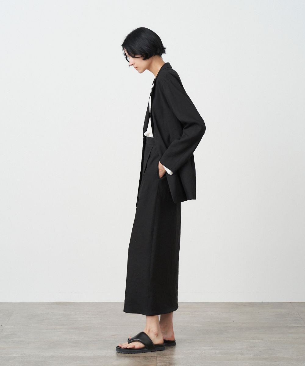 ATON HEAVY HEMP | タックストレートスカート 