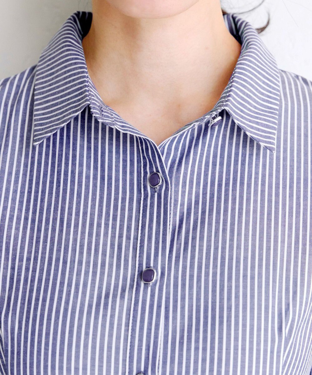 Tiaclasse L 【洗える】レースコンビシャツワンピース 