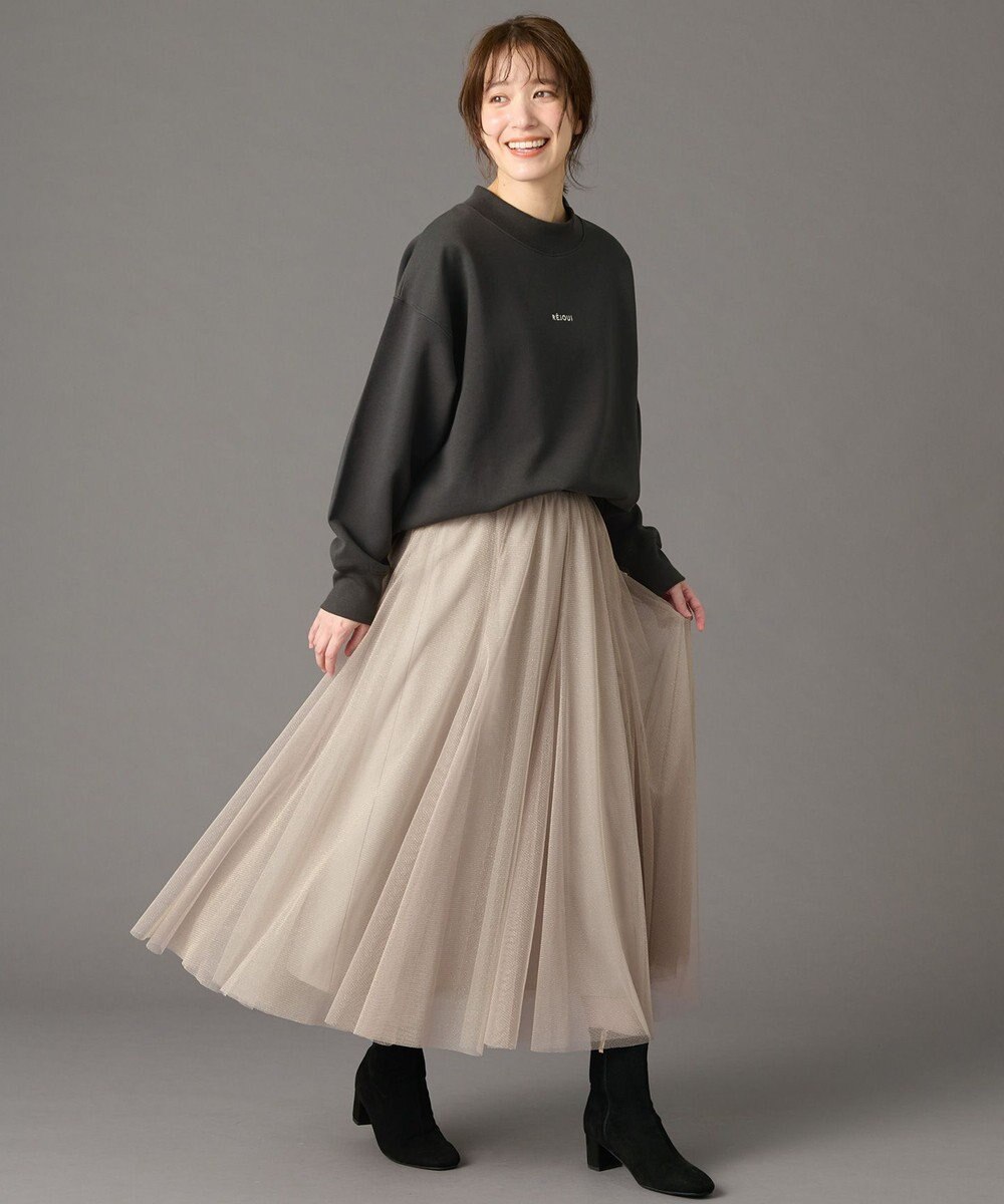 ANY 【ウエストゴム】ラメチュールキラキラスカート 