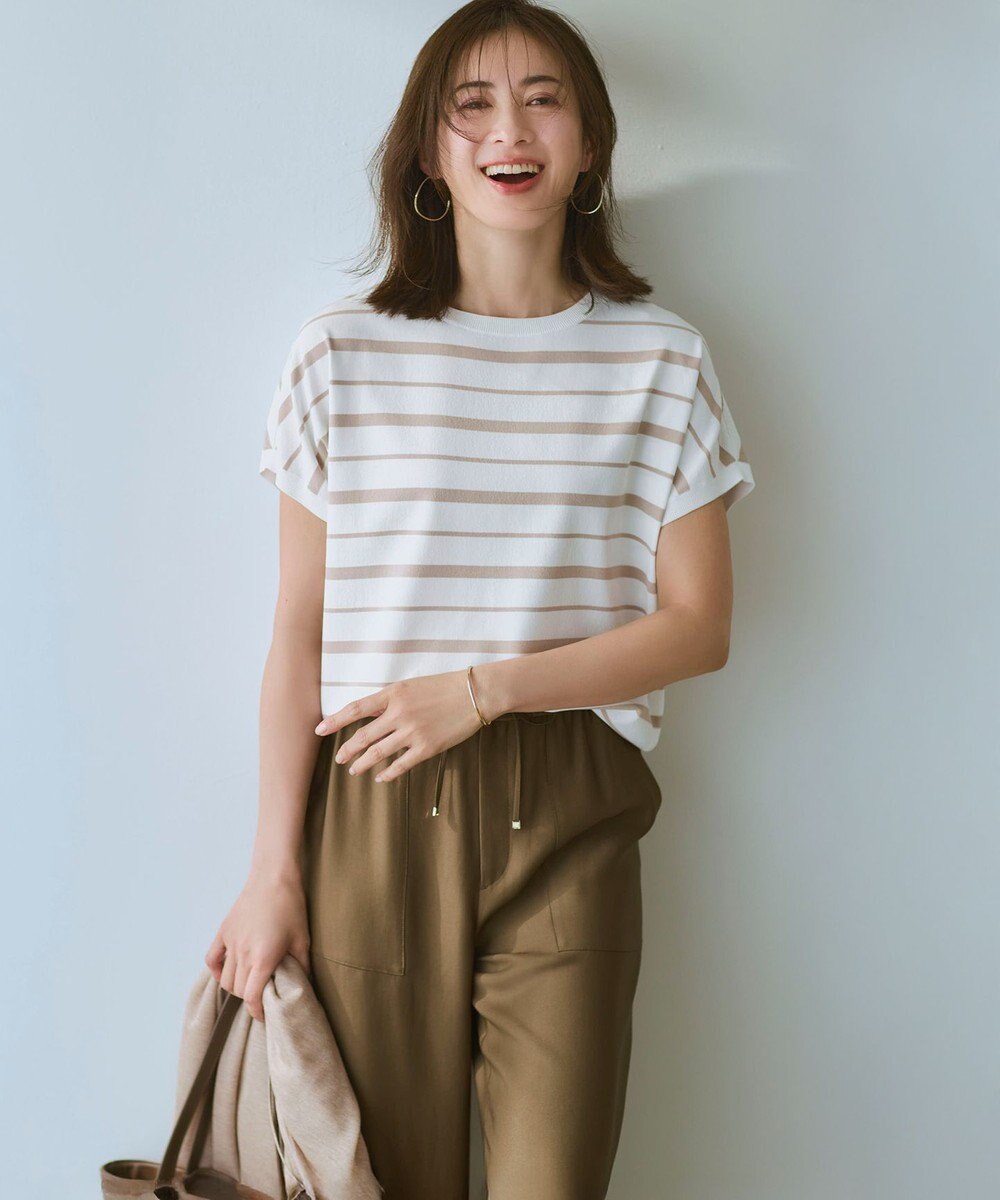 23区 【見上愛さん着用/CLASSY.・STORY掲載】ブライトカルゼ ワイド パンツ 