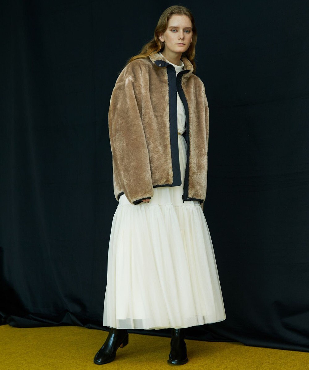 uncrave 【撥水・UVカット】ナイロンタスラン ティアードスカート（uncrave WHITE） 