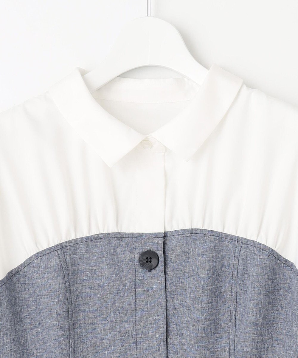 Feroux 【洗える】シャツドッキング ワンピース 