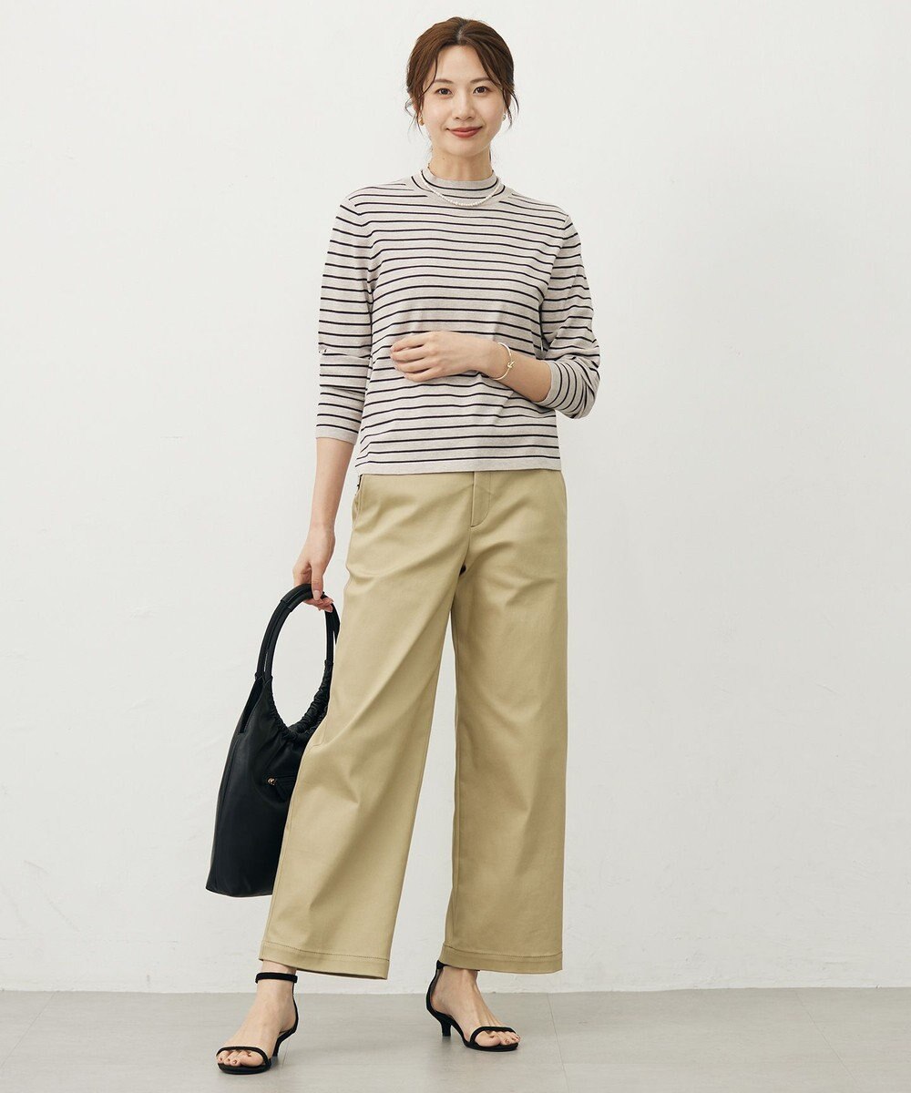 J.PRESS LADIES L 【WEB限定カラーあり】ハイパワーデニムツイル ワイドパンツ 