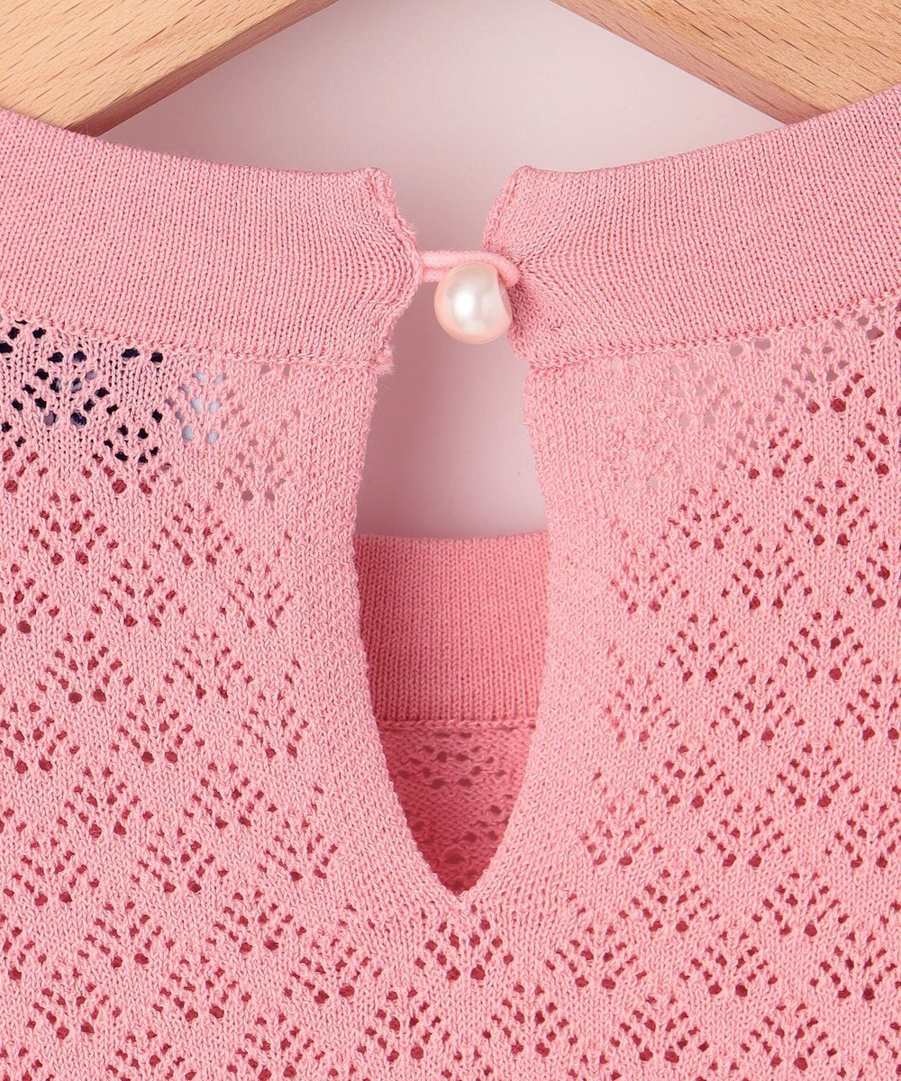 組曲 L 【WEB限定】編地切り替え 半袖ニット 