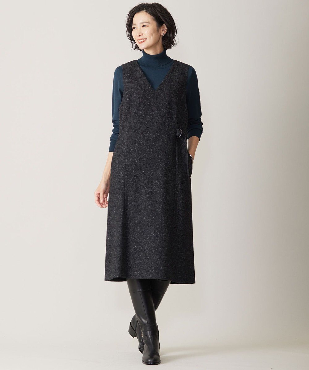 J.PRESS LADIES S シルクネップ ツイード ジャンパースカート 