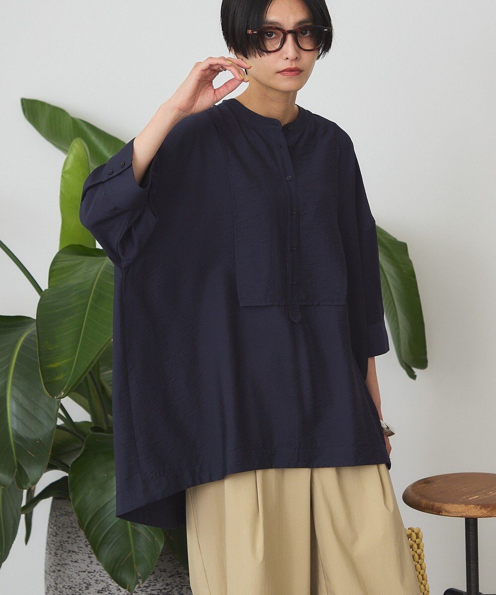 AMERICAN HOLIC 【WEB限定】接触冷感バンドカラーシャツチュニック 
