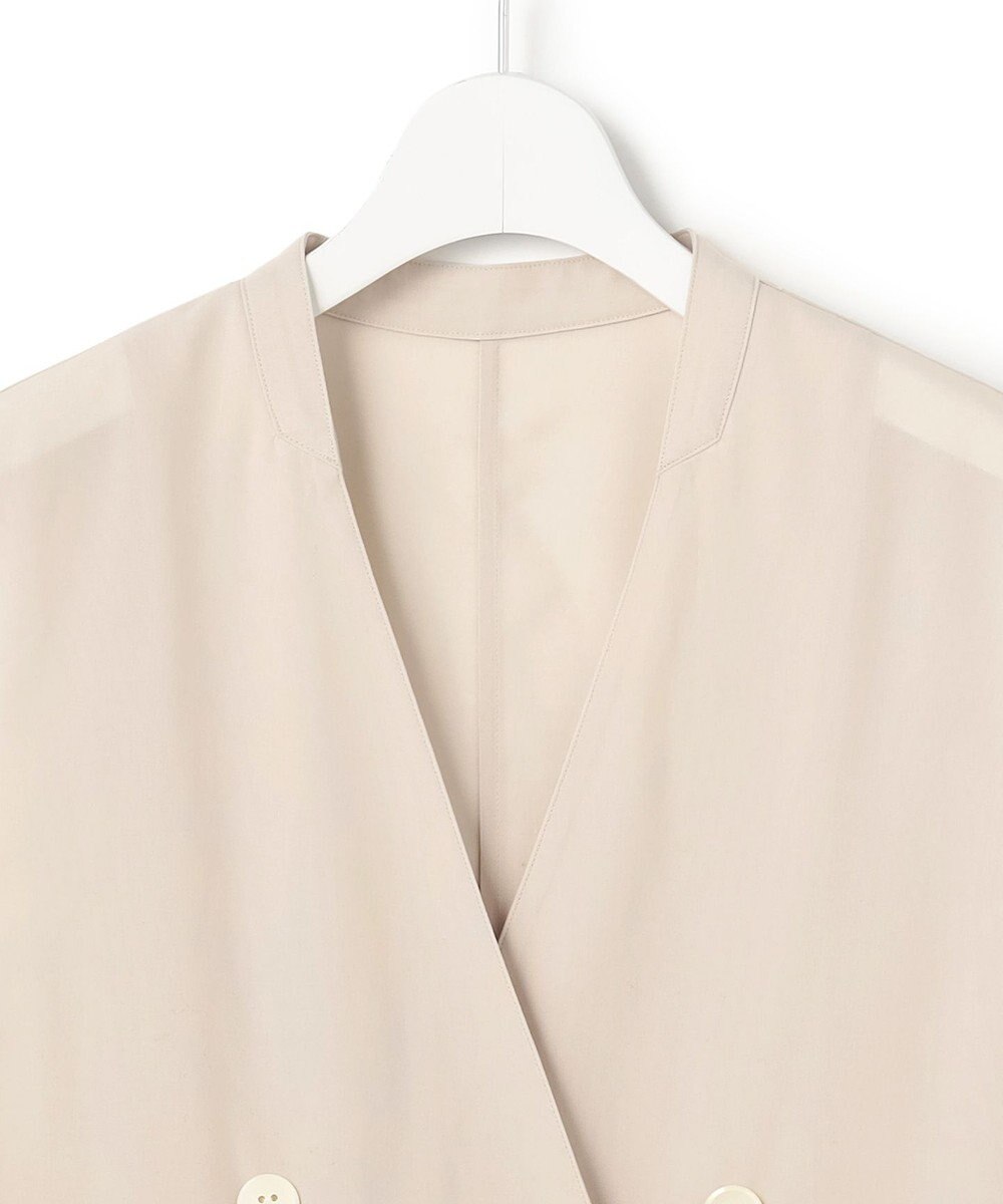 23区 【先行予約】ライトシアーマットクロス ノーカラー ジレ 