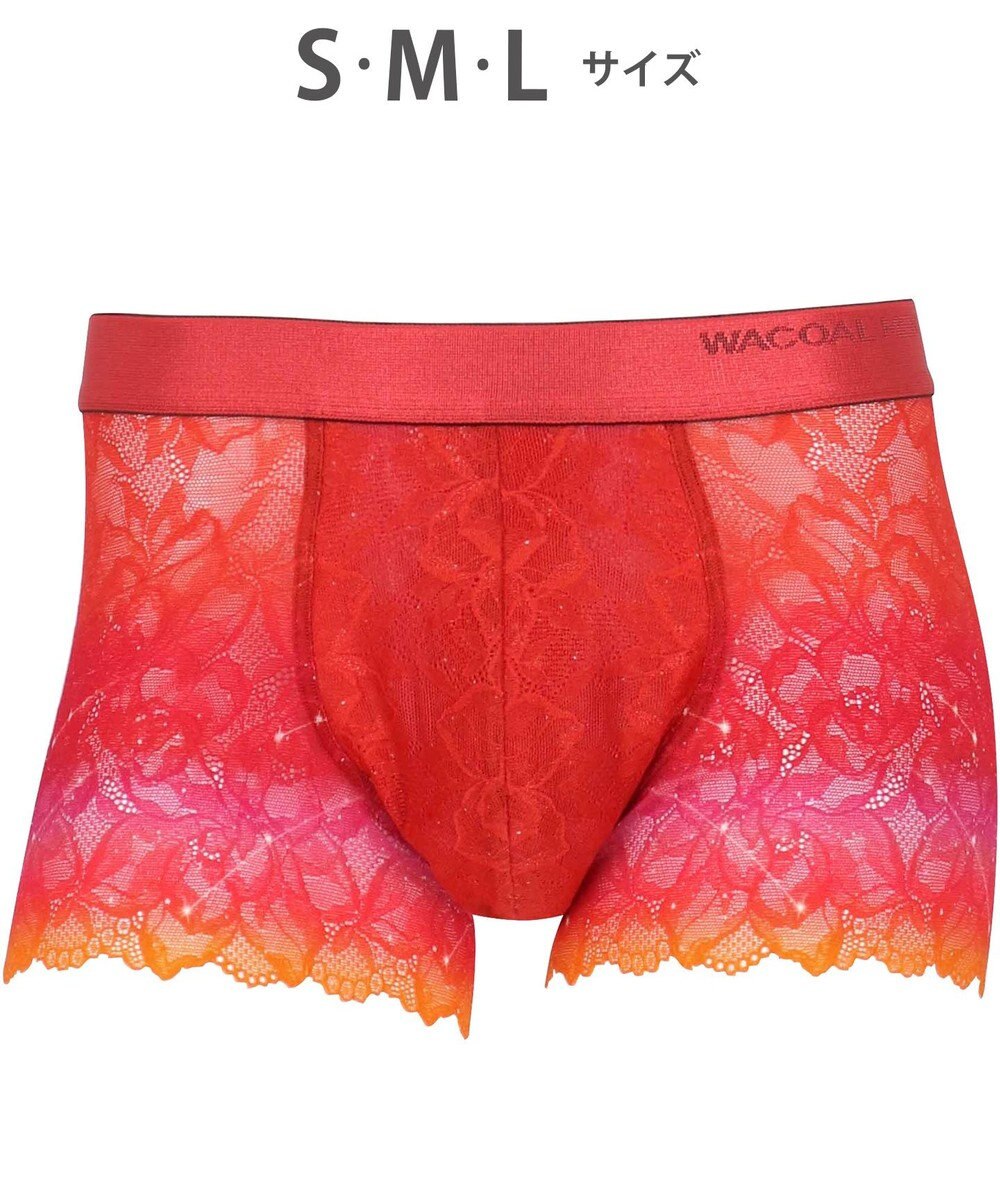 WACOAL MEN WACOAL MEN 【レースボクサー】 ボクサーパンツ フロント快適グラマラス 通気性 スカラ始末(裾部分) 前閉じ レース 下着 メンズ WT3826 /ワコールメン 