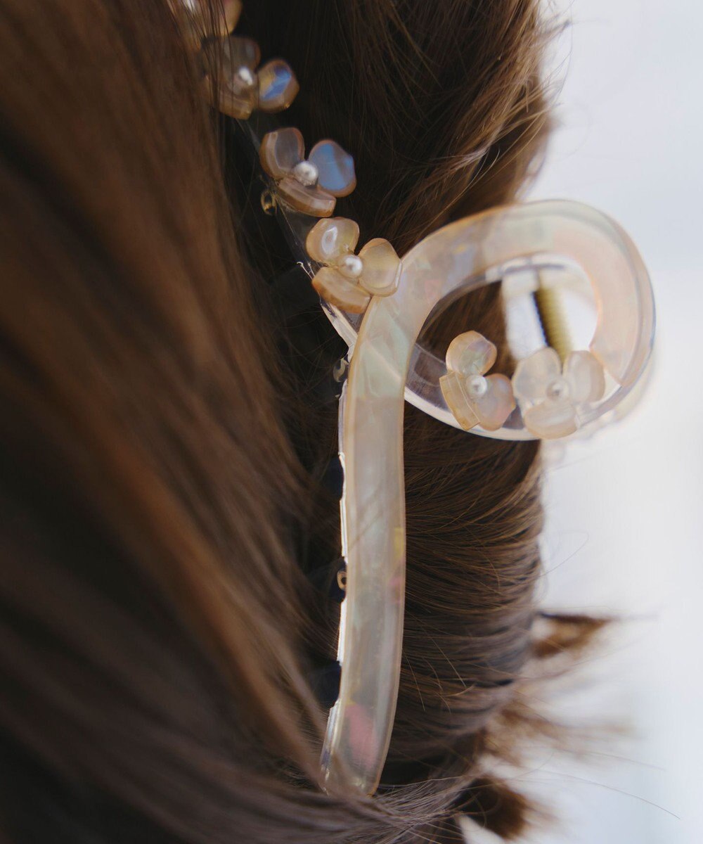 Tiaclasse フラワーモチーフクリアバンスクリップ 