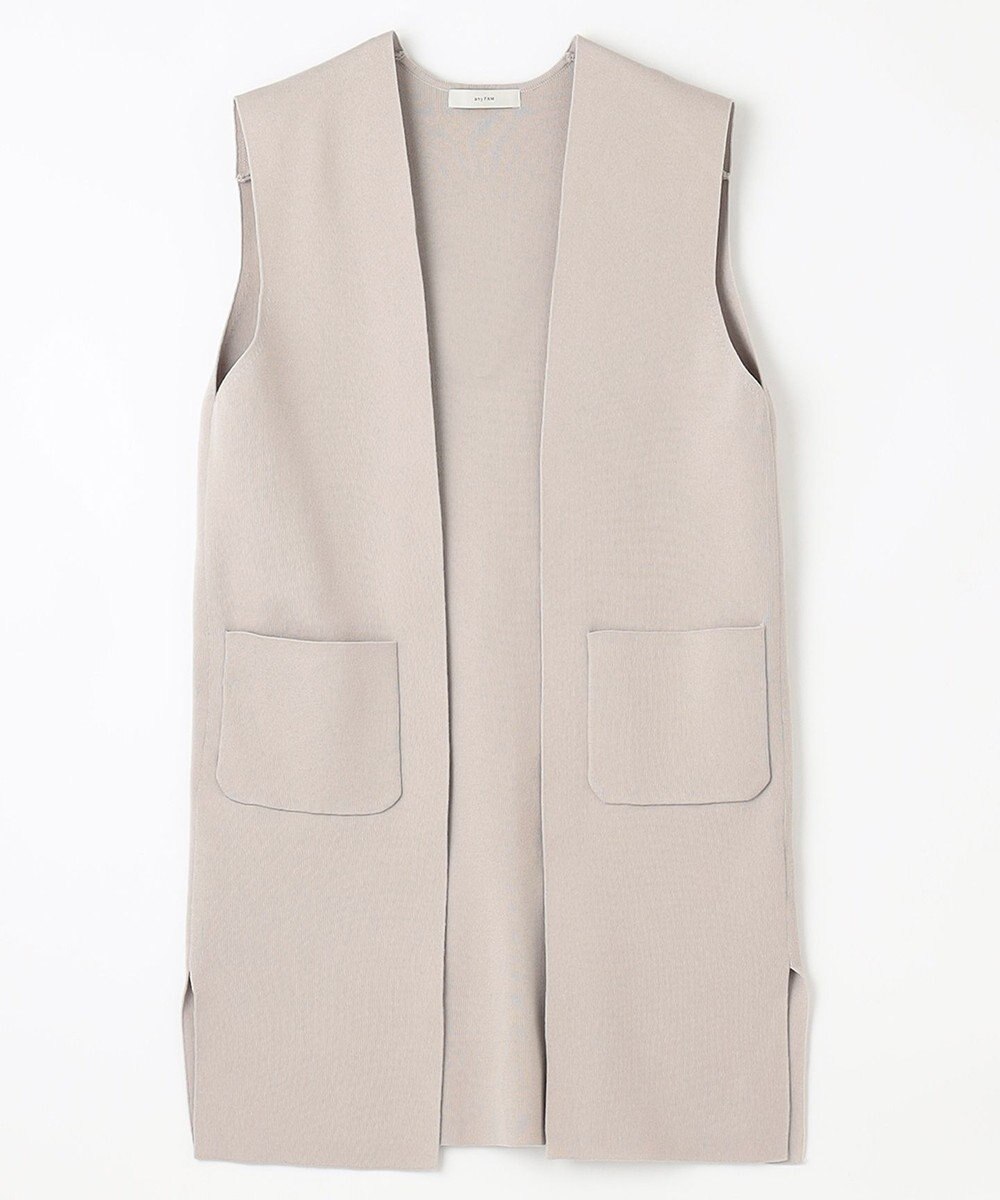 ANY L 【洗濯機可能】スタイルアップ ニットジレ 