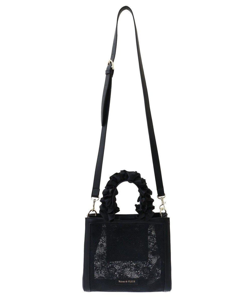 Maison de FLEUR メッシュレース2Wayトートバッグ 