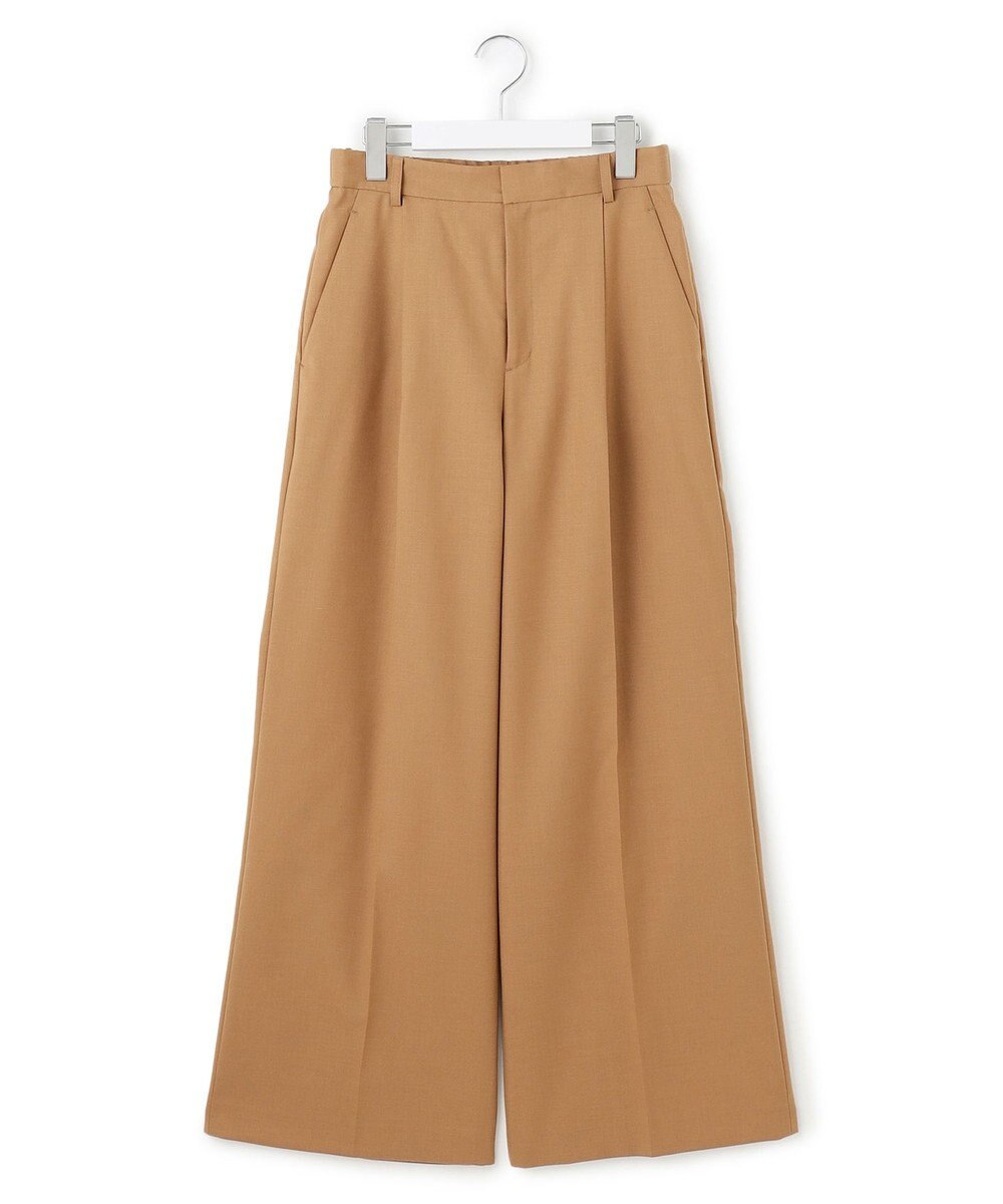 23区 S 【滝沢眞規子さん着用/CanCam11月号掲載】ナチュラルストレッチサキソニー タック ワイド パンツ 