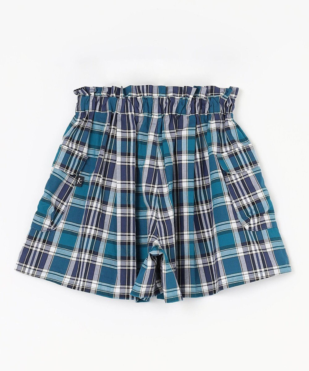 組曲 KIDS 【150-160cm】オーガニックコットンチェック ショートパンツ 