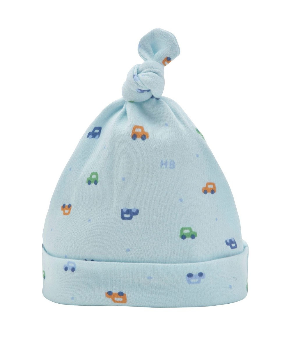 MIKI HOUSE HOT BISCUITS 【36-40cm】 総柄 新生児用 フード 