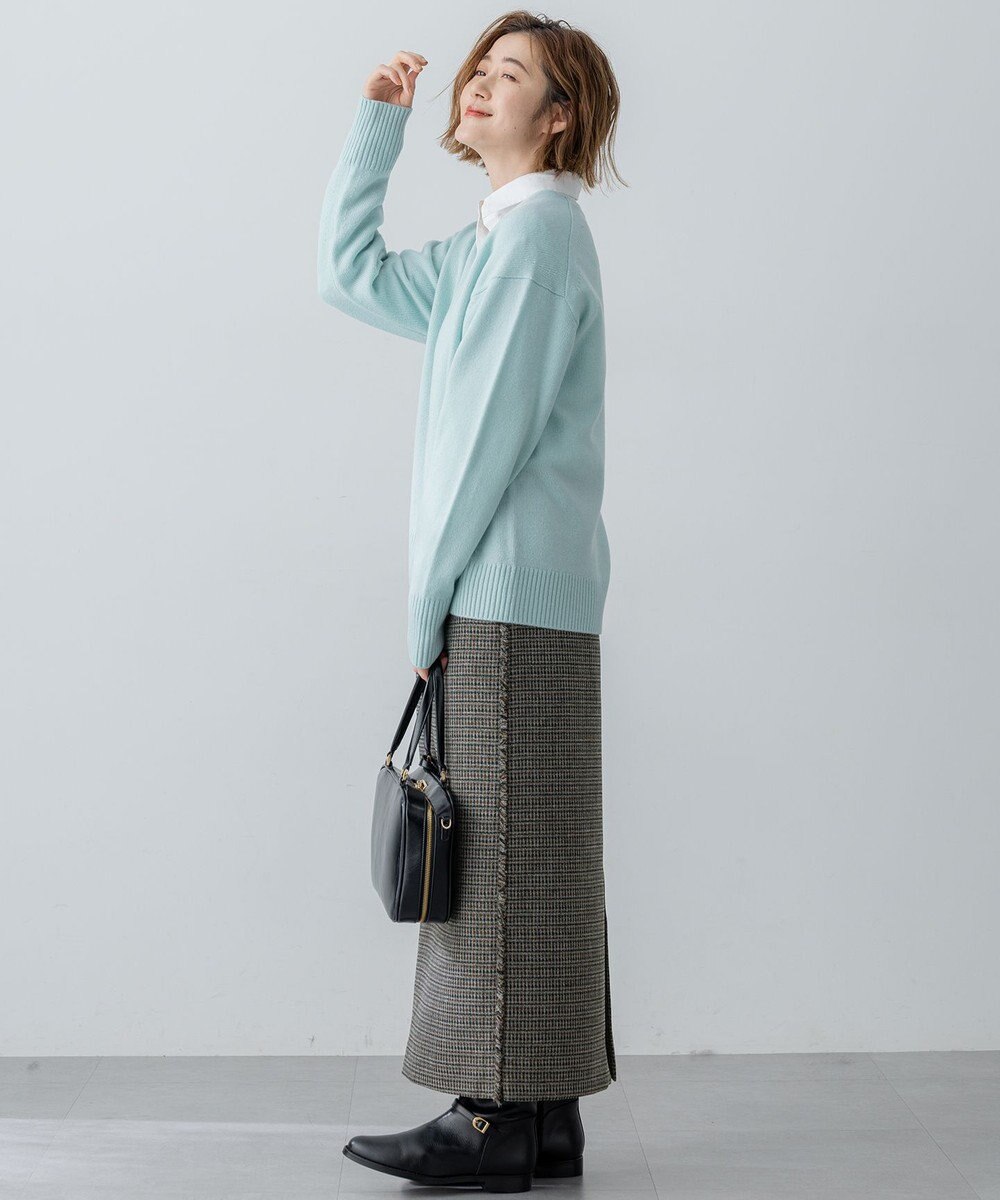 23区 S 【GLOW10月号掲載/洗える】ツイーディーカラーミックス  Iライン スカート 