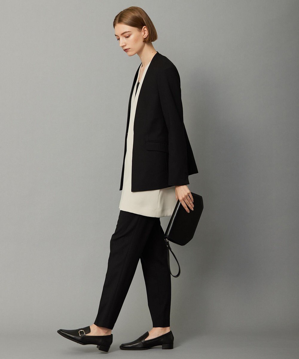 ICB L 【UVケア・洗える】ウール2WAYストレッチ ノーカラージャケット 