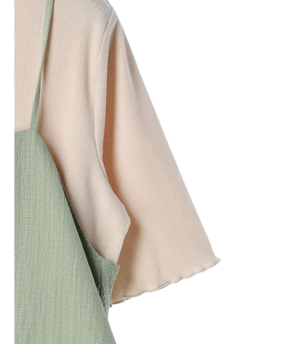 earth music&ecology ＳＥＴ２点ジャガードビスチェ＋リブプルオーバー 