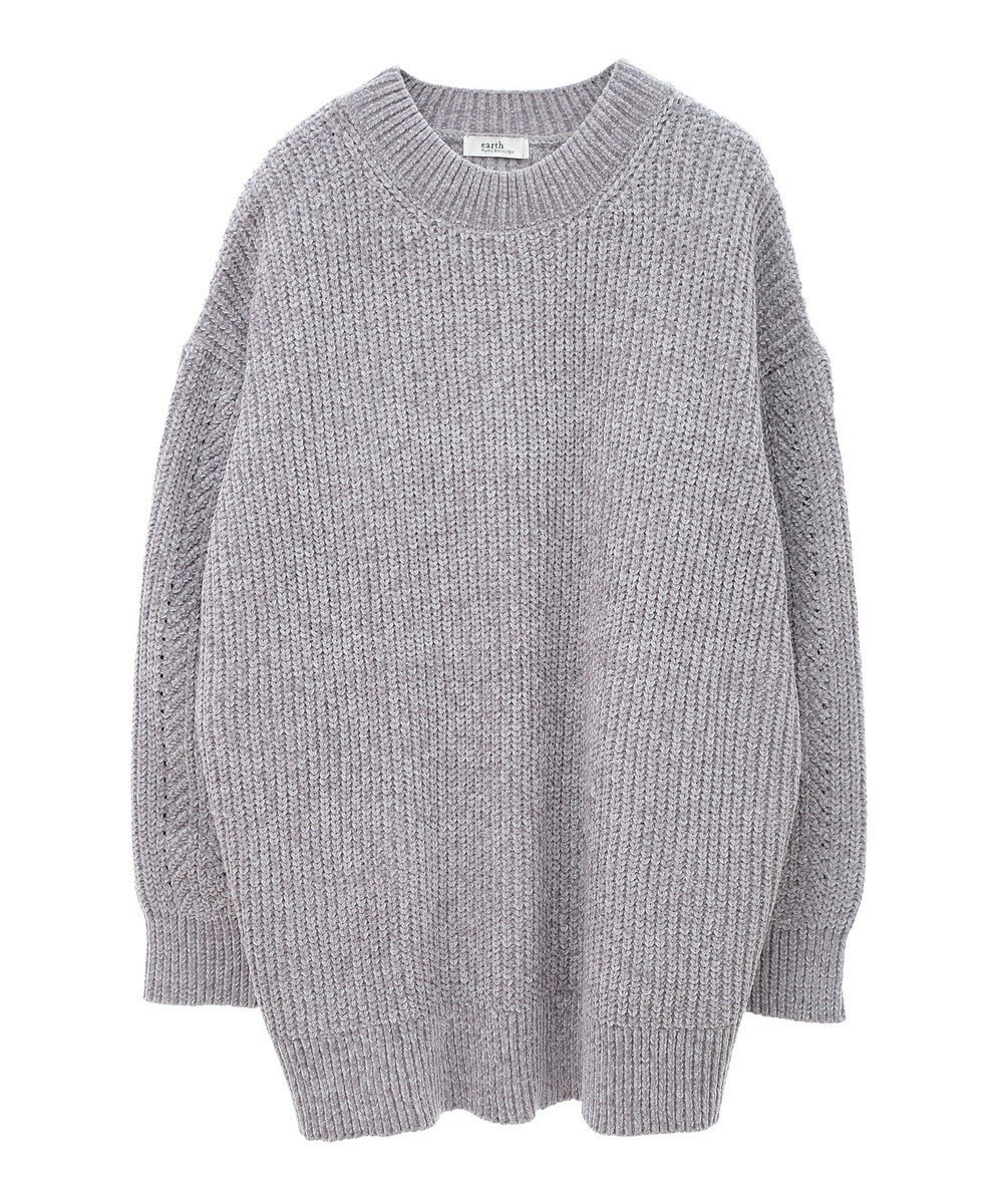 earth music&ecology シャイニーベロアチュニック 