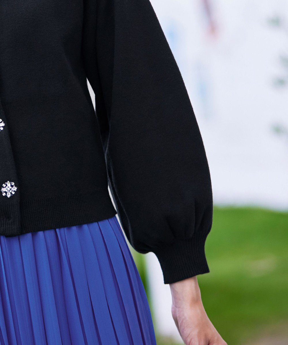 Tiaclasse 【洗える】ビジューニットカーディガン 