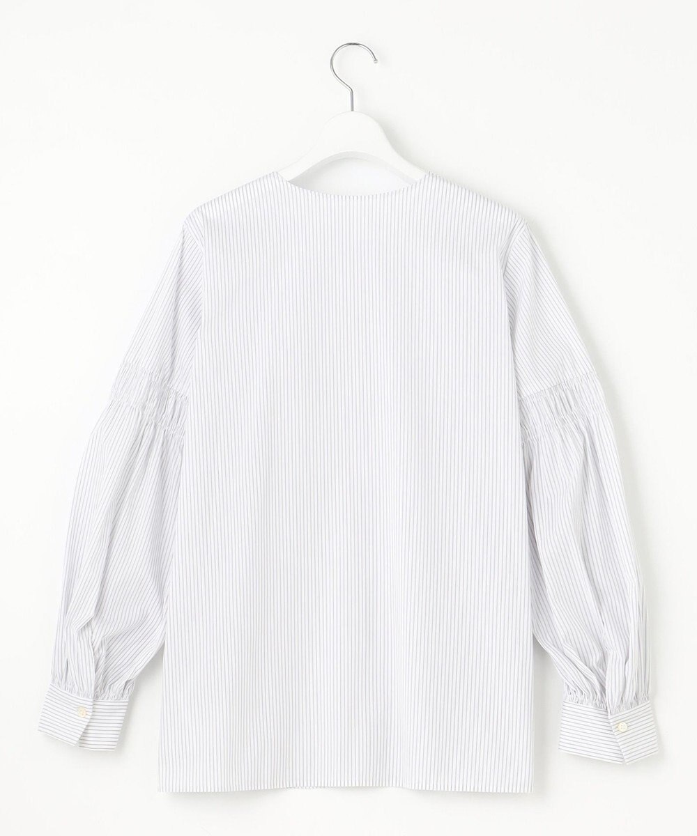 自由区 【洗える】シャーリング ブラウス 