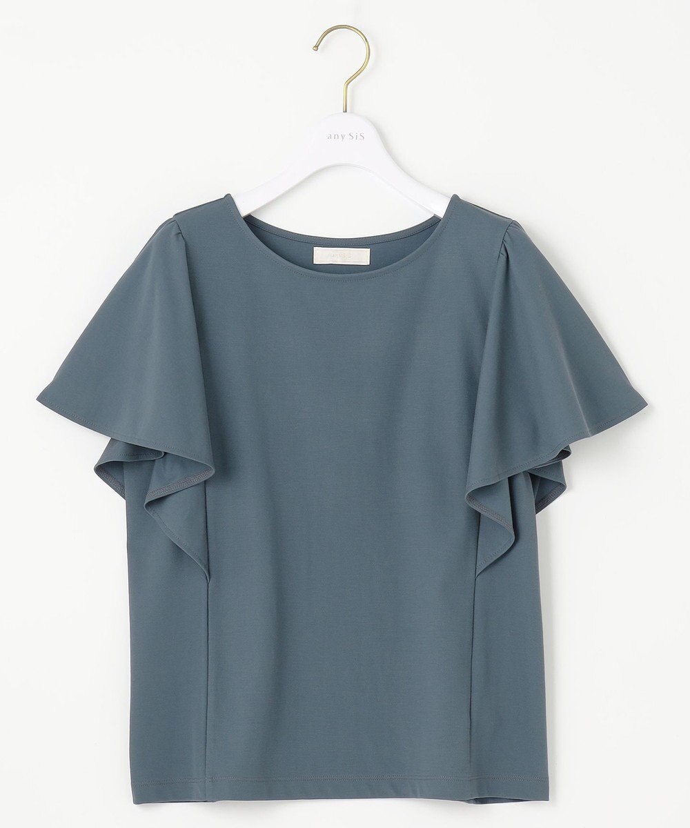 ANY SIS 【洗える】フリルスリーブ カットソー 