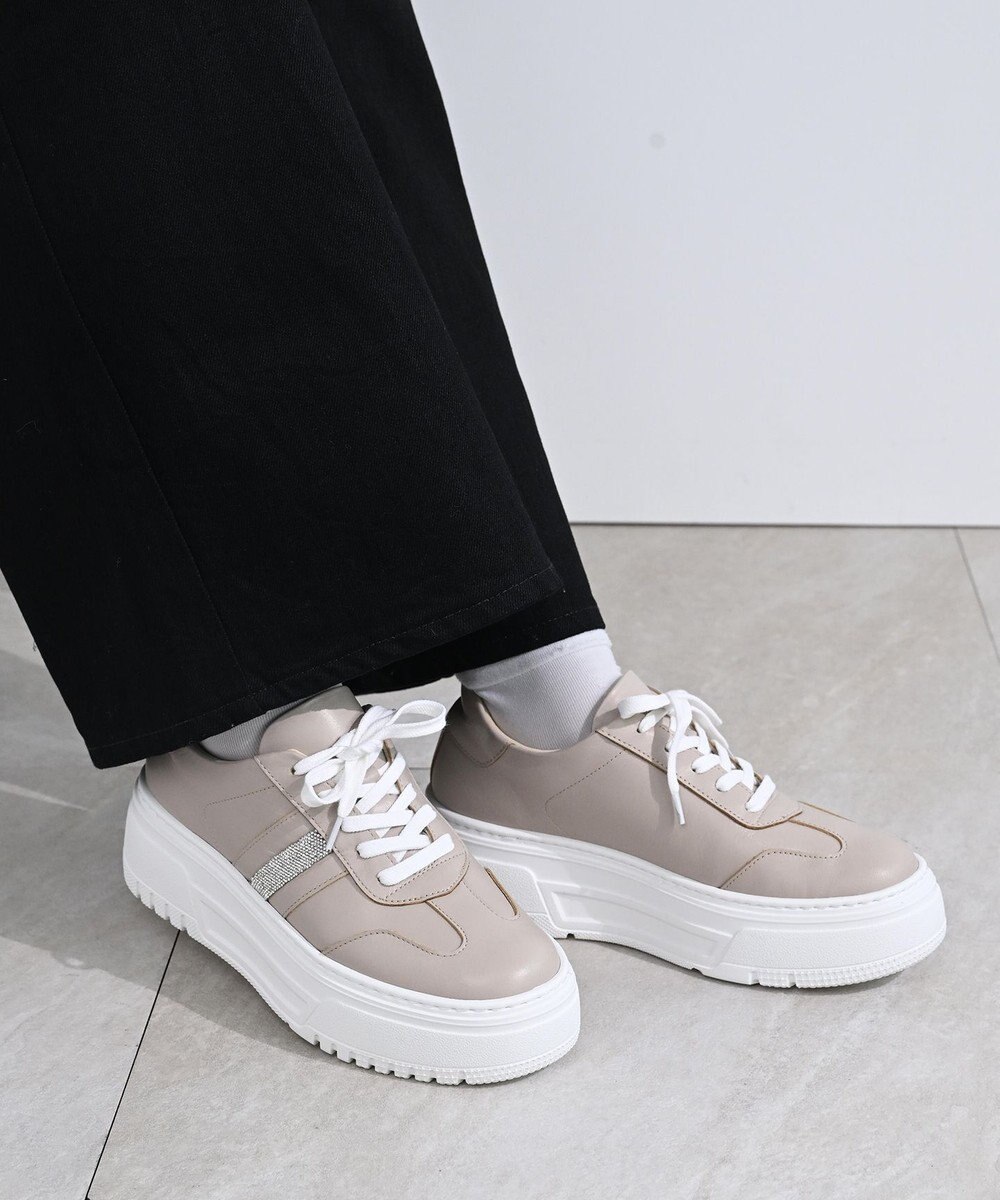 Pointer 日本製 本革ボリューム厚底スニーカー 